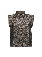 Geisha Gilet animal print 999 Black