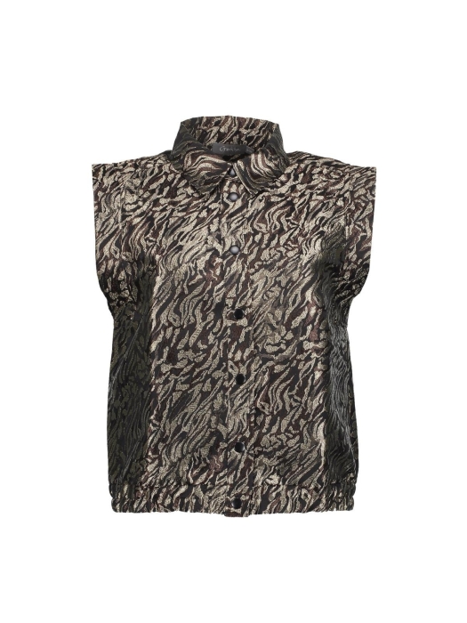Geisha Gilet animal print 999 Black