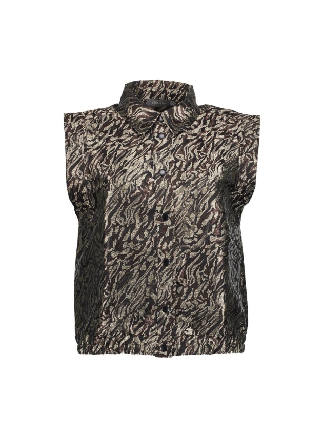 Geisha Gilet animal print 999 Black