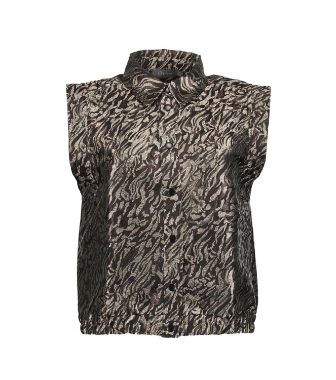 Geisha Gilet animal print 999 Black