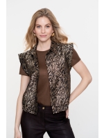 Geisha Gilet animal print 999 Black