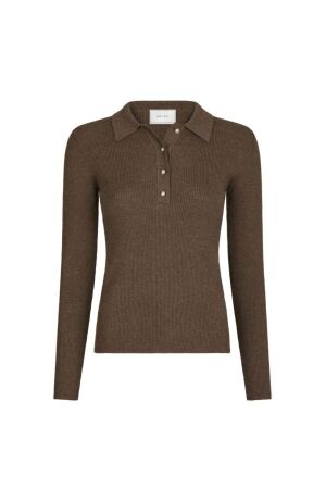 Neo Noir Panama knit blouse 205 Brown melange