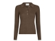 Neo Noir Panama knit blouse 205 Brown melange