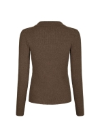 Neo Noir Panama knit blouse 205 Brown melange