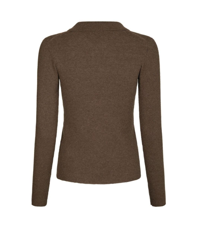 Neo Noir Panama knit blouse 205 Brown melange