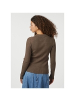 Neo Noir Panama knit blouse 205 Brown melange