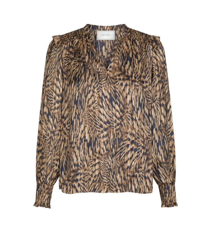 Neo Noir Davina pattern blouse 543 Camel