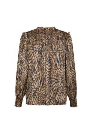 Neo Noir Davina pattern blouse 543 Camel