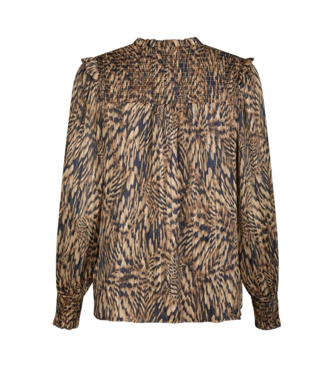 Neo Noir Davina pattern blouse 543 Camel