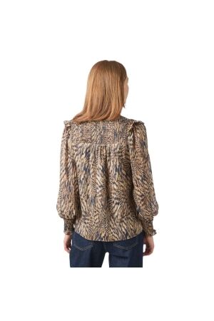Neo Noir Davina pattern blouse 543 Camel