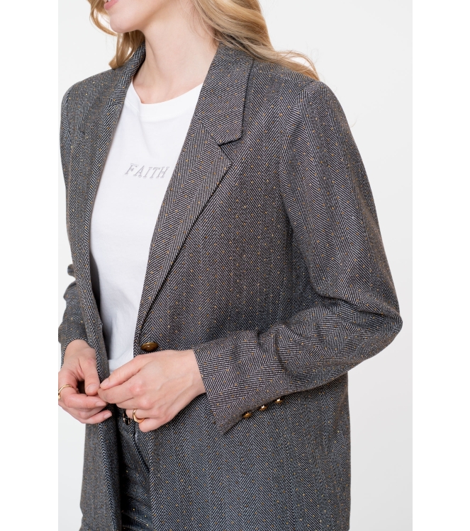 Geisha Blazer herringbone + stones