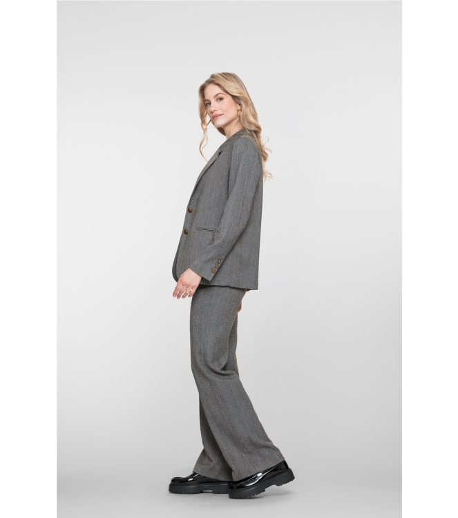 Geisha Pants herringbone + stones 950 Anthracite