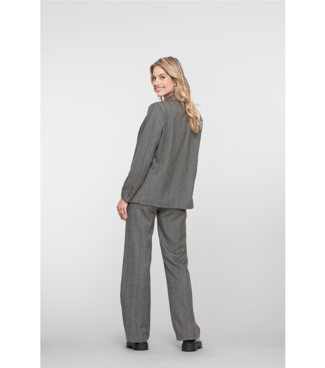 Geisha Pants herringbone + stones 950 Anthracite