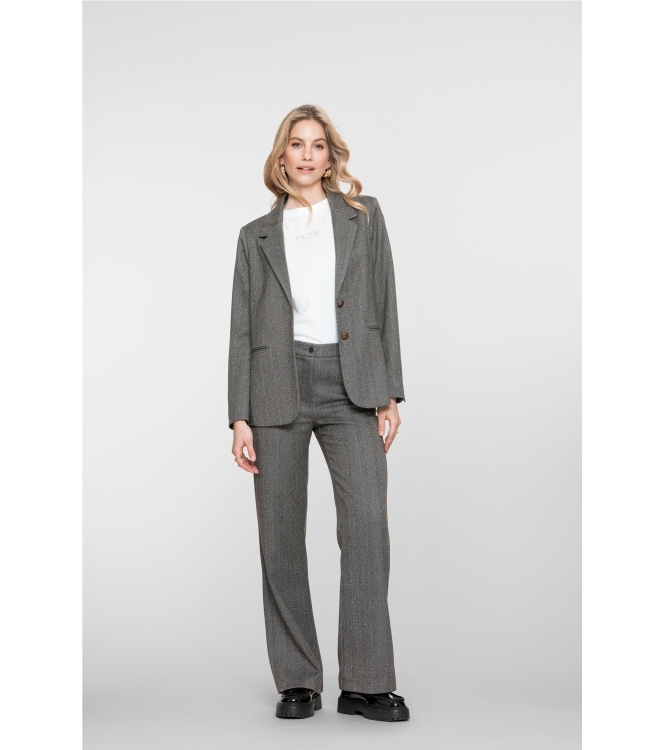 Geisha Pants herringbone + stones 950 Anthracite