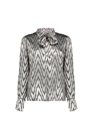 Geisha Blouse animal silver 915 Silver grey