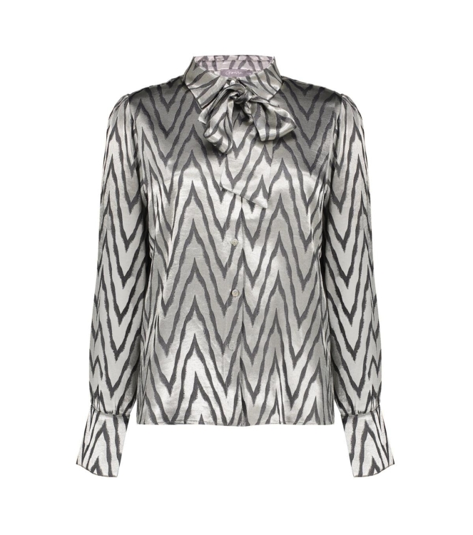 Geisha Blouse animal silver 915 Silver grey