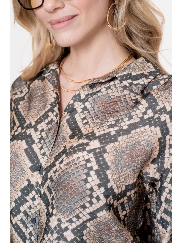 Geisha Blouse animal 999 Black