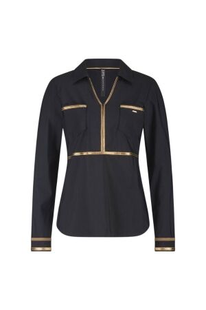 ZIP73 Top Leather tape 014 Black/toffee