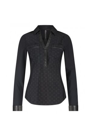 ZIP73 Top V-collar 008 Black/logo