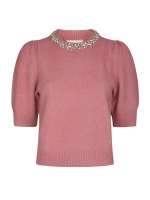 Neo Noir Maia stone knit blouse 165 Rose