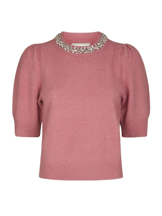 Neo Noir Maia stone knit blouse 165 Rose
