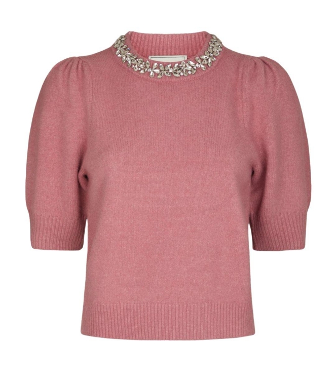 Neo Noir Maia stone knit blouse 165 Rose