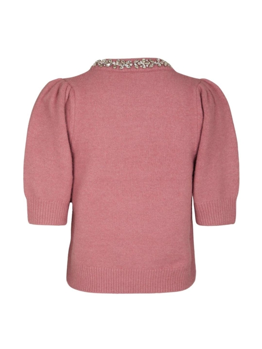 Neo Noir Maia stone knit blouse 165 Rose