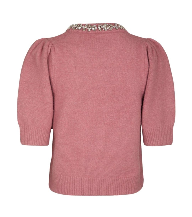 Neo Noir Maia stone knit blouse 165 Rose