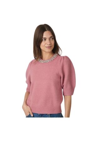 Neo Noir Maia stone knit blouse 165 Rose
