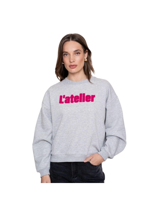 Geisha Sweater L'atelier toweling 900 Grey mel