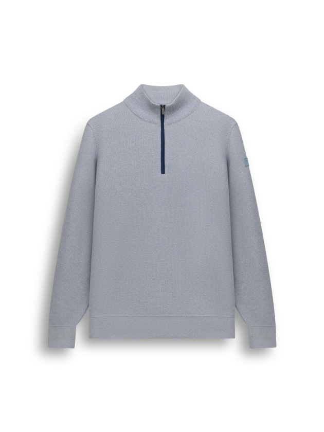 State of Art Pullover Sportzip Pl 5393 Middenblauw