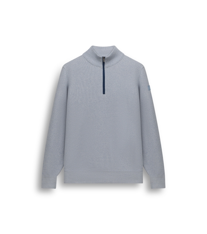 State of Art Pullover Sportzip Pl 5393 Middenblauw