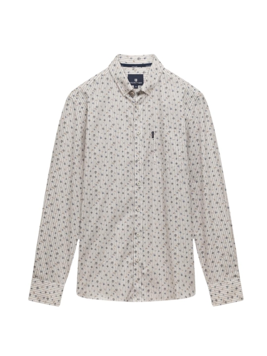 State of Art Shirt LS Striped Pop 5316 Middenblauw
