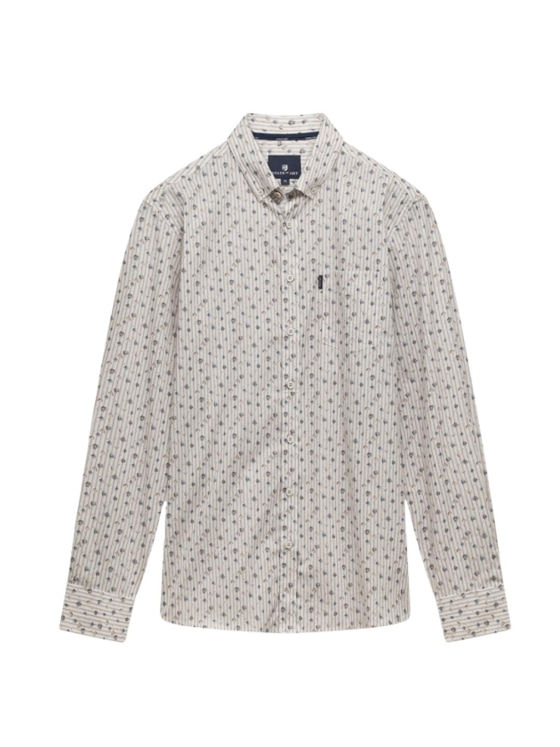 State of Art Shirt LS Striped Pop 5316 Middenblauw
