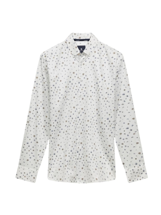 State of Art Shirt LS Print Satin 5111 Lichtblauw