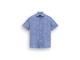 State of Art Shirt SS Print Linen 5311 Middenblauw