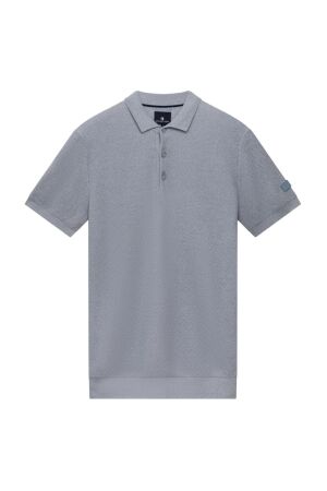 State of Art Poloshirt Knitted SS 5393 Middenblauw