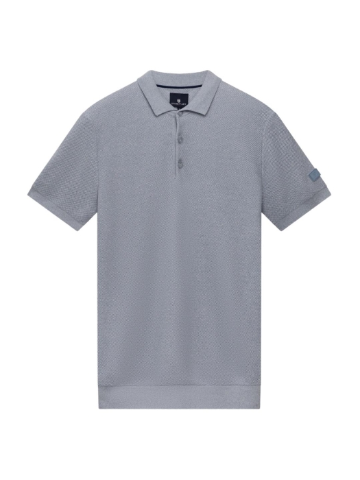 State of Art Poloshirt Knitted SS 5393 Middenblauw