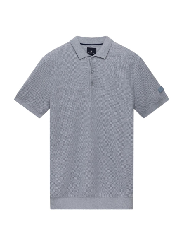 State of Art Poloshirt Knitted SS 5393 Middenblauw