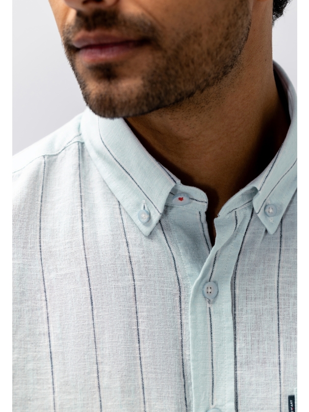 State of Art Shirt LS Striped Y/D 5158 Lichtblauw