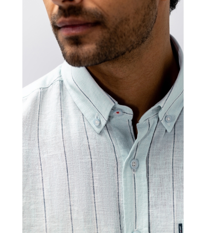 State of Art Shirt LS Striped Y/D 5158 Lichtblauw