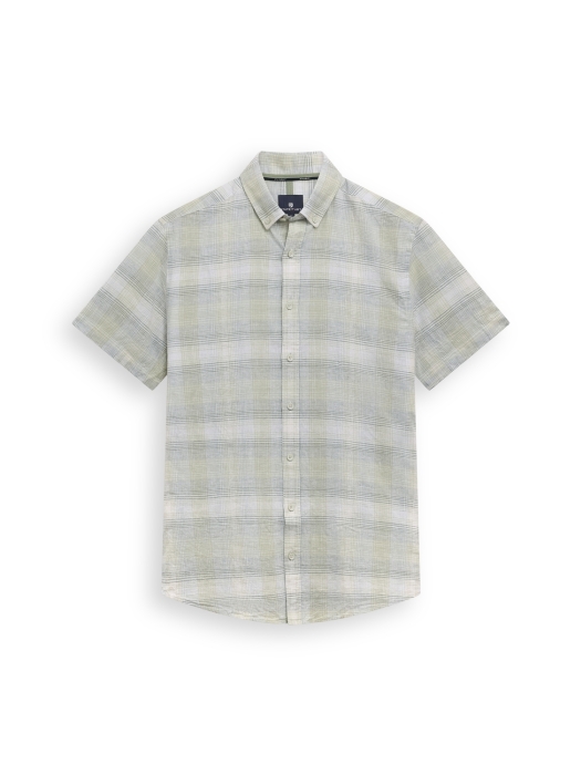 State of Art Shirt SS Checked Y/D 3151 Lichtgroen