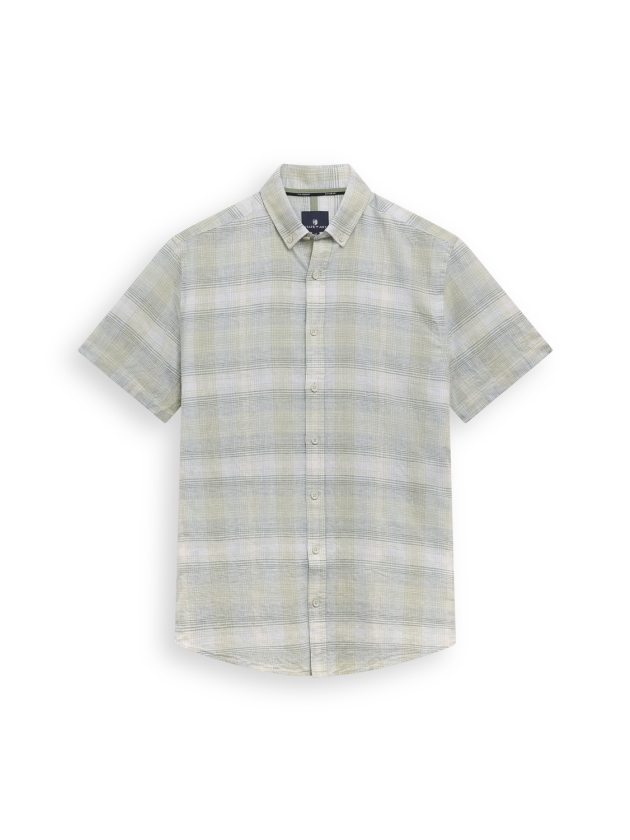 State of Art Shirt SS Checked Y/D 3151 Lichtgroen
