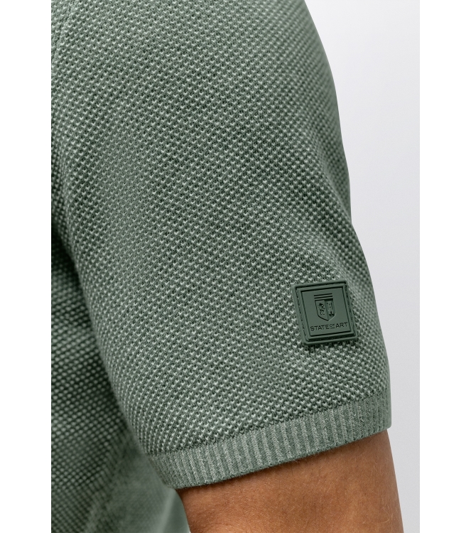 State of Art Poloshirt Knitted SS 3414 Jade