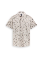 State of Art Shirt SS Print Struc 1642 Beige