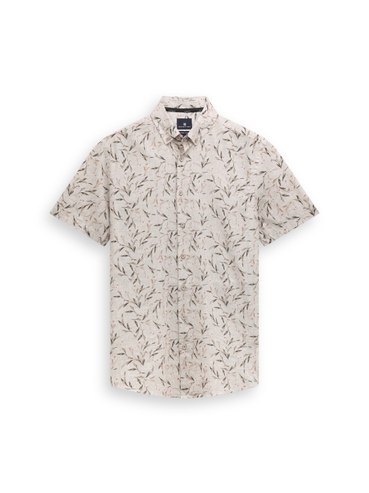 State of Art Shirt SS Print Struc 1642 Beige