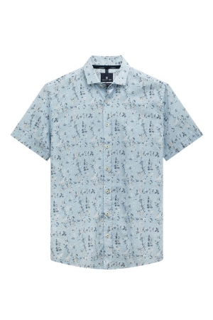 State of Art Shirt SS Print Struc 5158 Lichtblauw