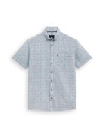 State of Art Shirt SS Print Linen 5258 Mintblauw
