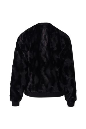 ZIP73 Bomber teddy jacket 001 Black