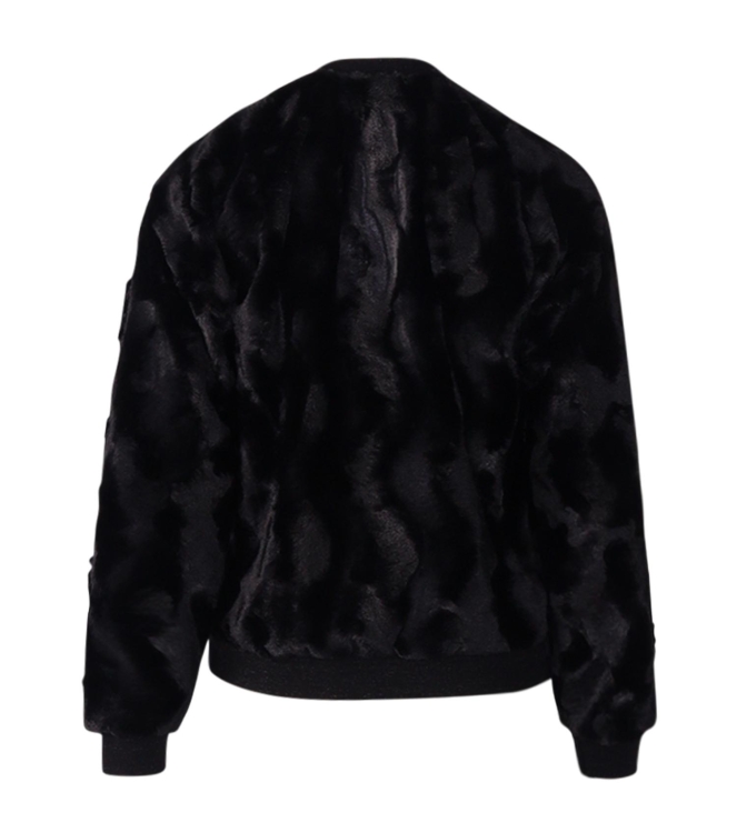 ZIP73 Bomber teddy jacket 001 Black